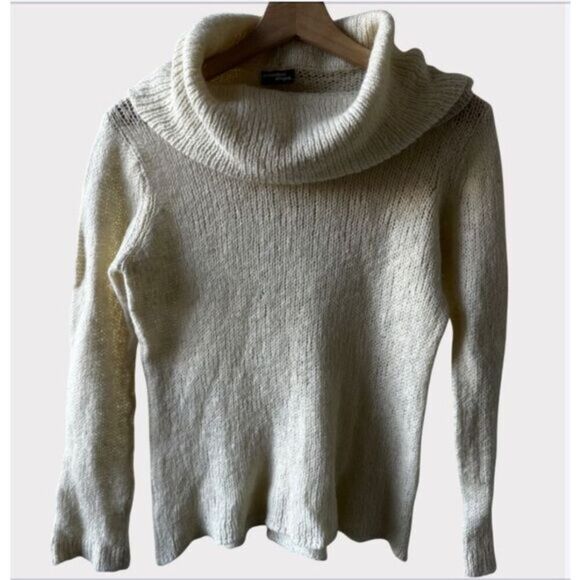 Vintage Wooden Ships Cream Cowl Neck Long Sleeve Sweater Pullover Medium/Large - Picture 1 of 2